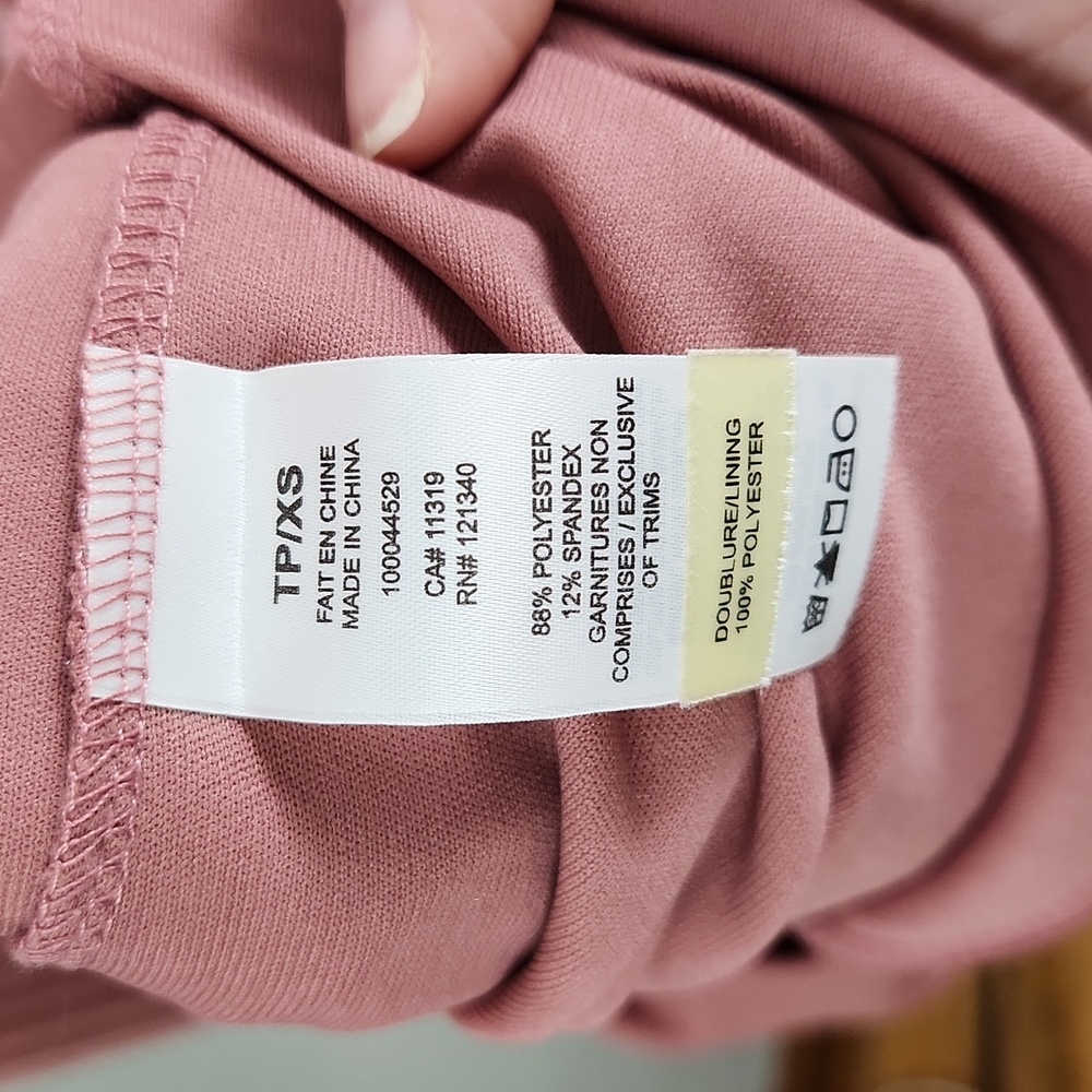 Dynamite Pink Ribbed Velvet Midi Dress – Long Sleeve Bodycon - Picture 6 of 15